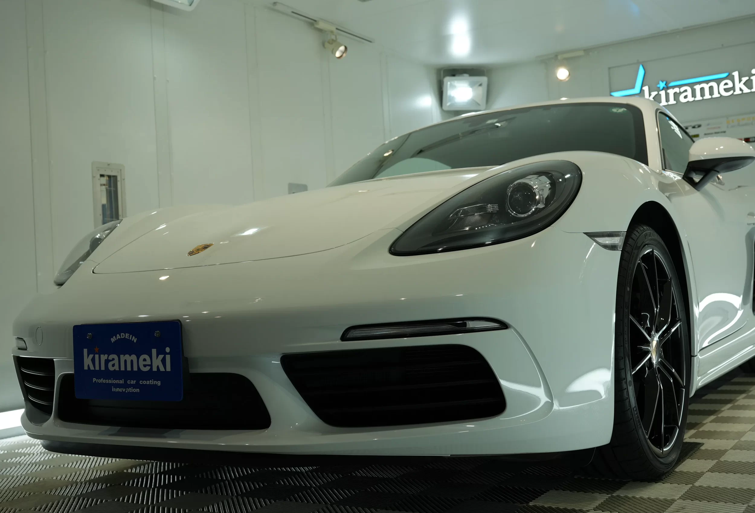 ポルシェ718ケイマンコーティング,大阪カーコーティング,神戸カーコーティング,磨き