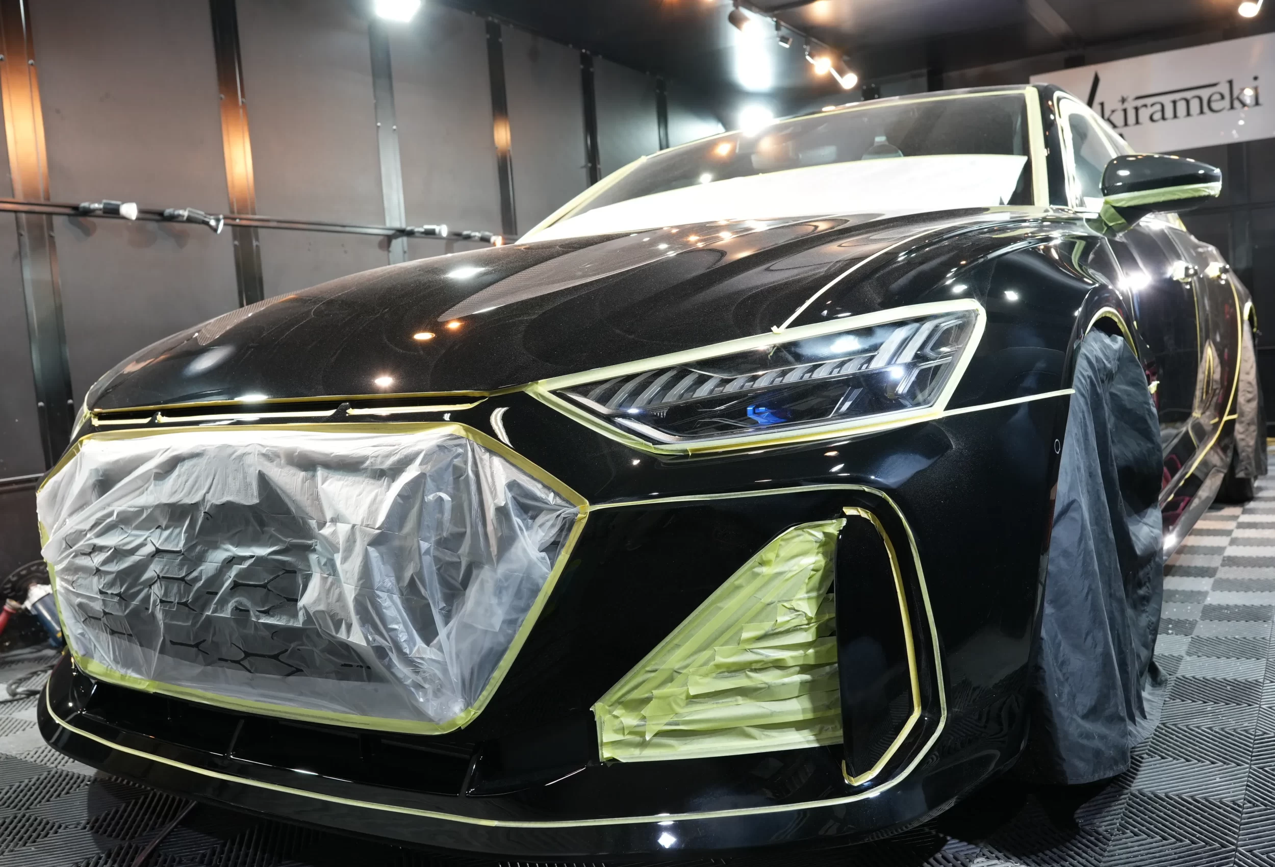 アウディ RS 6 GT マスキング養生 下地処理 兵庫県尼崎市 kirameki