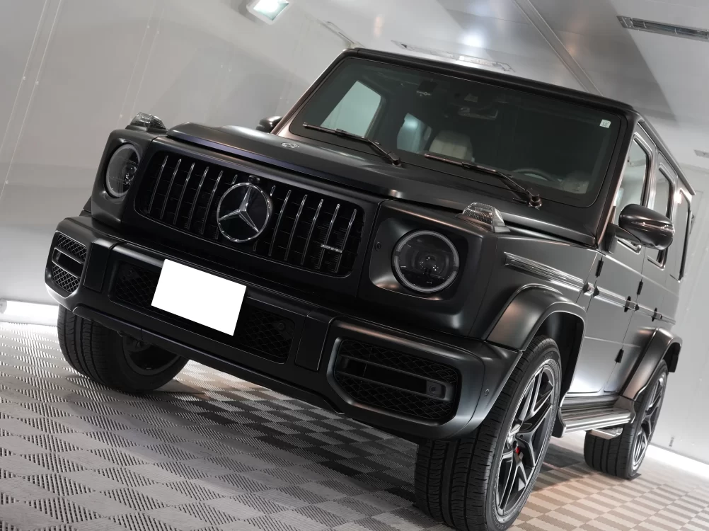 特殊溶剤洗浄とHALOコーティングが完了したメルセデスAMG G63マットブラック 兵庫県尼崎市kirameki