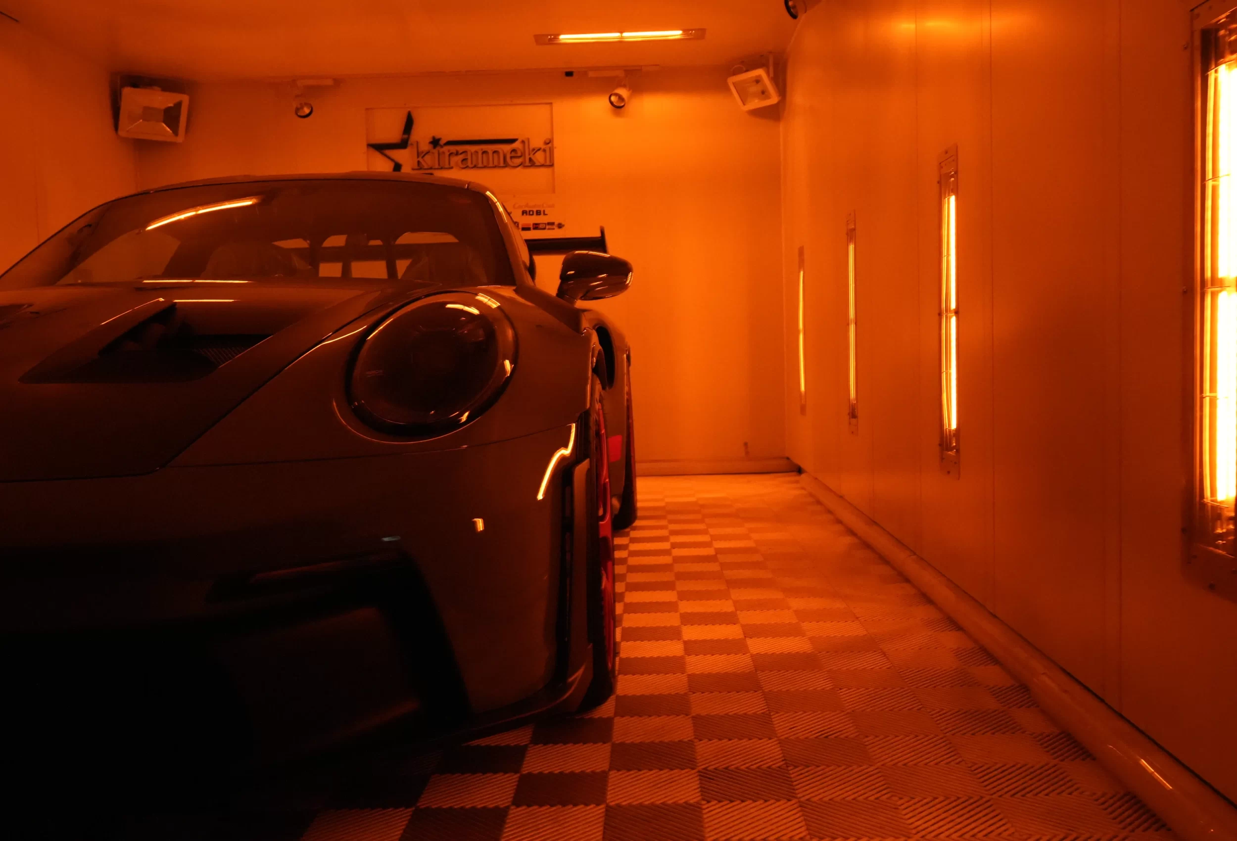 ポルシェ 911 GT3 RS コーティング 焼き付け乾燥ブース 兵庫 神戸 kirameki
