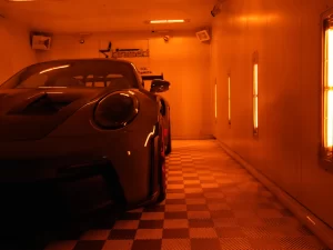 ポルシェ 911 GT3 RS コーティング 焼き付け乾燥ブース 兵庫 神戸 kirameki