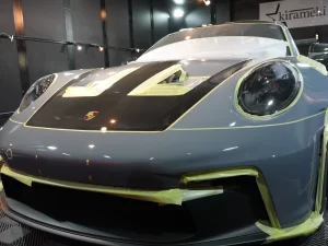 ポルシェ 911 GT3 RS マスキング養生 研磨 下地処理 兵庫 西宮 kirameki